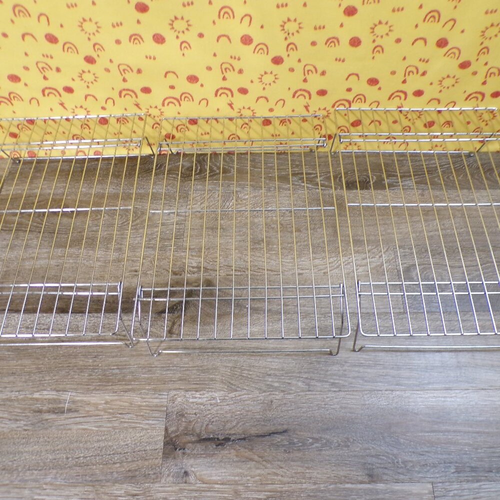 Baking Rack Set of 3 Stainless-Steel Rectangle Stackable Baking Racks 14"x10" - Picture 3 of 11